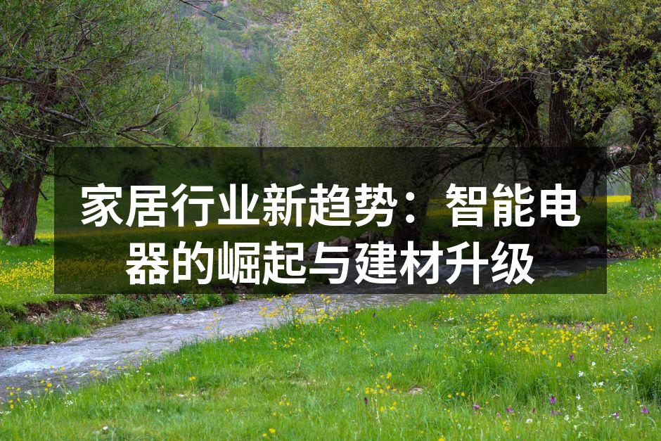 家居行业新趋势：智能电器的崛起与建材升级